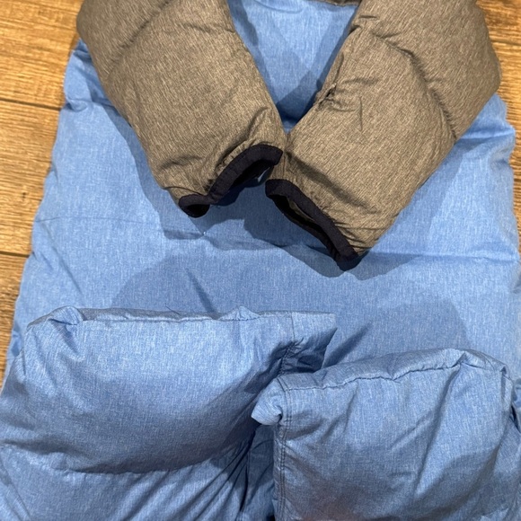 Columbia Baby Insulated Bunting Snowsuit Convertible Blue Gray Hood 18-24 Months - Picture 9 of 12